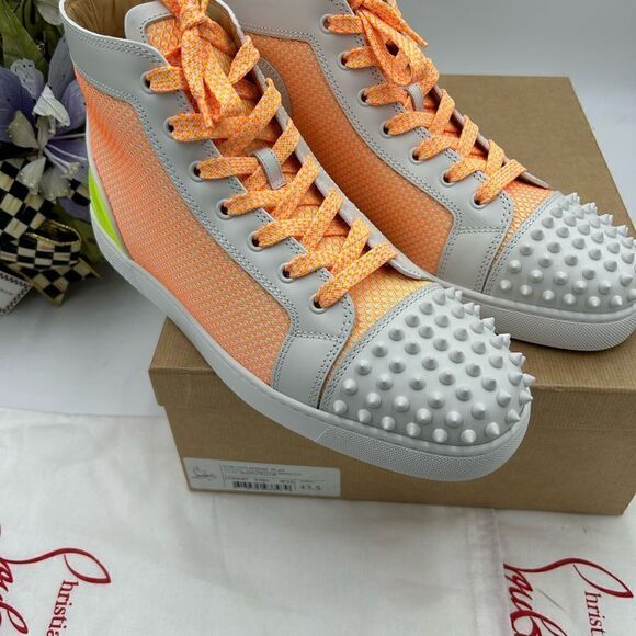 Men’s Christian Louboutin fun Lou spikes high tops size 43.5 made in Italy - Picture 4 of 11